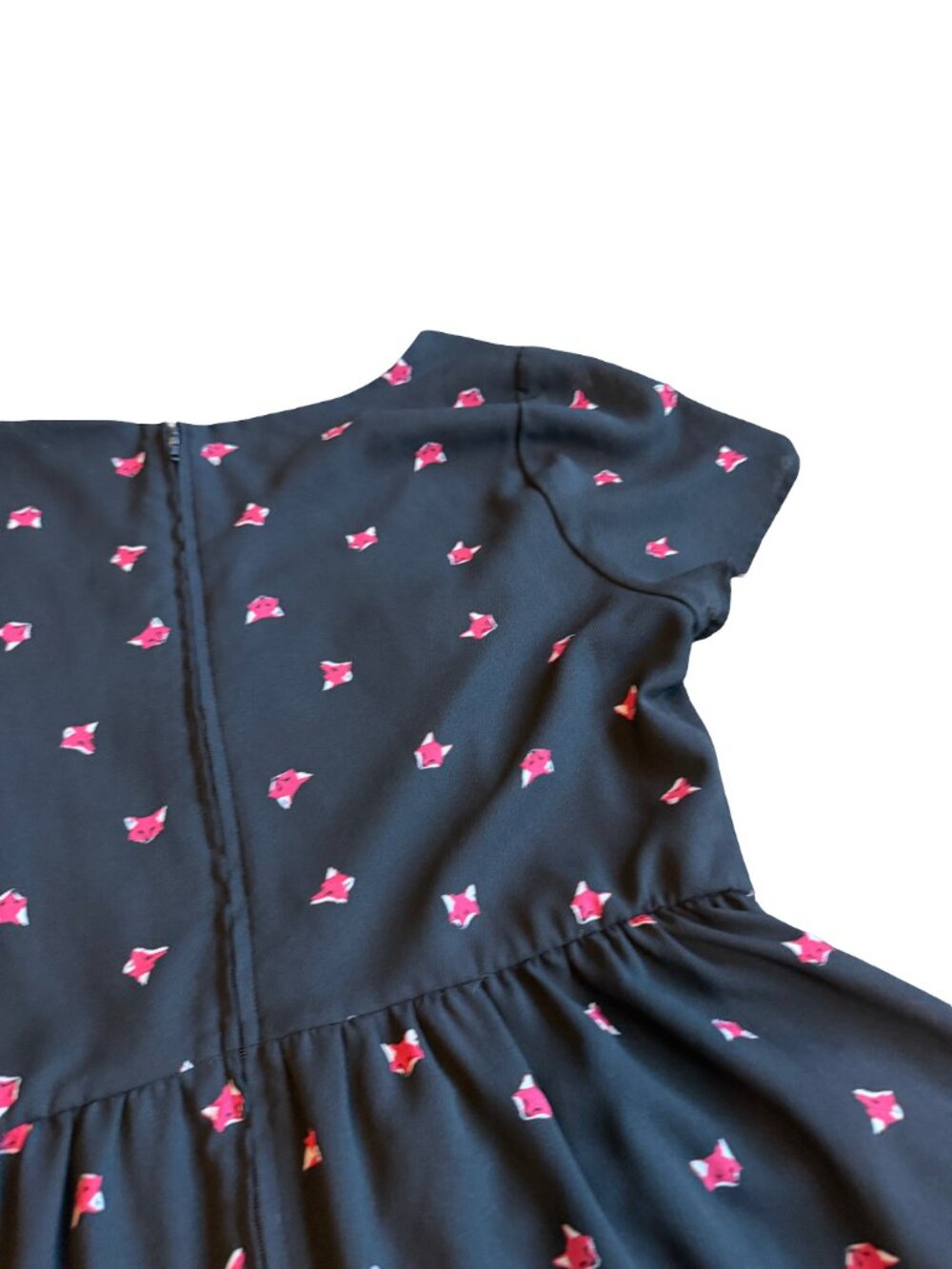 Torrid Black Fox Print Dress Skater A-Line Black Fun Casual Everyday Size 12 - Picture 11 of 14